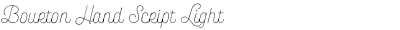 Bourton Hand Script Light